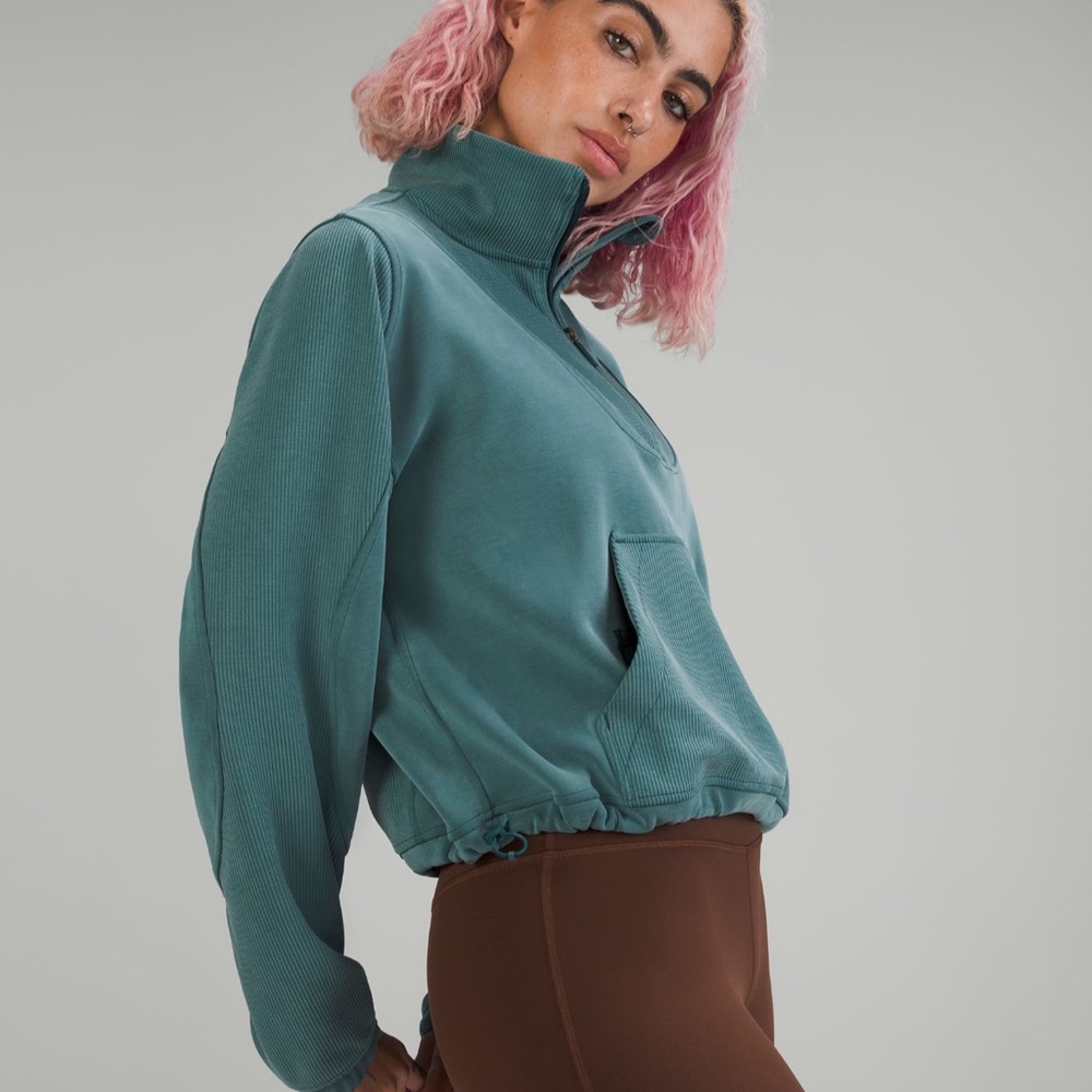 Lululemon Brushed Softstreme Ribbed Half Zip
